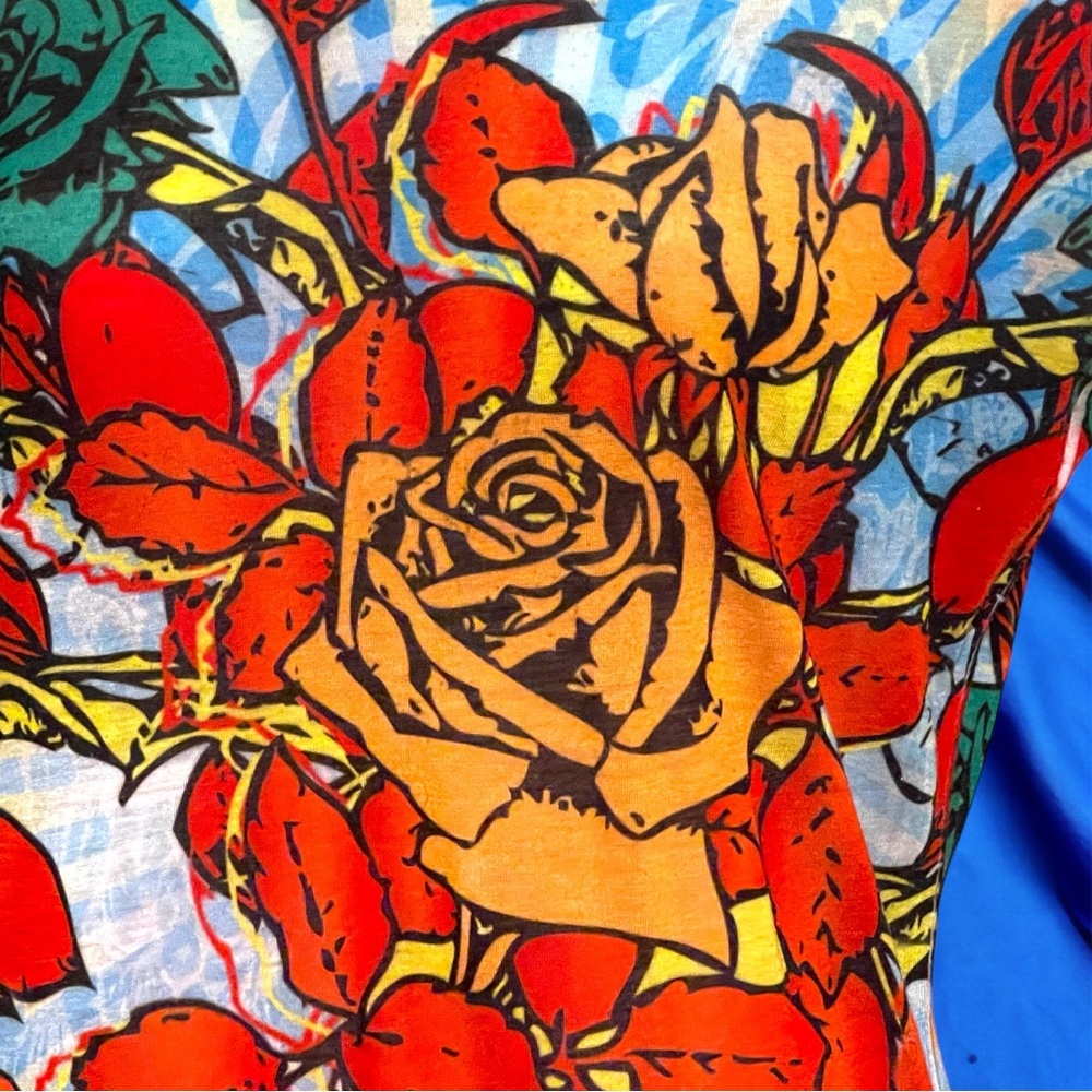 LOVE STITCH Floral Graphic Tee 💕~ Women Size MEDIUM - Picture 3 of 13